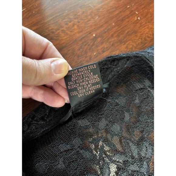 Francesca Rose Sheer Black Lace Cardigan Size Large Whimsigoth Feminine Buttons - Picture 4 of 7